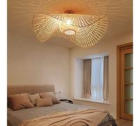 ZLDJSH Chandelier, Rattan Woven Lamp Shade Restaurant Office Bedrooms Lighting Shades(75x21cm)