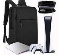 ZLDYPINK Gaming Console Backpack Compatible with PS5, Protective Travel Carrying Case Bag Compatible with Sony Playstation5, Storage Bag for PS5 Disc, Controllers and More Gaming Accessories