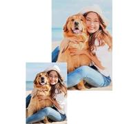 Zleiubisa Custom Cross Stitch Pattern from Photo, Personalized Design 11CT Cross Stitch Stamped Fabric Embroidery Kits for Adults Beginners