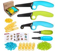 ZLemma Cardboard Construction Kit - 401 PCS Kids Building Set with Safe Serrated Cutter, Crease Roller, Screws & Nuts, STEM Upcycled Tool for DIY Cardboard Projects, Engineering & Creativity