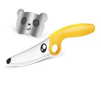 ZLemma Children's Knife Set with Finger Guard and Learning, Montessori Tool Set for Toddlers, Kitchen for Practising Cutting, Stainless Steel Blade and Safety Edge for Beginners (Yellow)