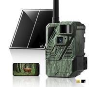 Zleo Cellular Game Trail Camera Solar, Wildlife Deer Cameras with Low Glow Night Vision Waterproof, Flexible Data Plan, 0.3s Trigger, Live Feed to Cell Phone, No WiFi Needed
