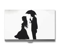 ZLFDSKGY Business Card Holder Slim Metal Business Card Case for Men Women Anime Lovers Silhouette Name Cards Holder Professional Businesses Cards Organizer Credit Carrier