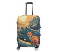 ZLFDSKGY Washable Luggage Case Cover Anime Style Cat Printed Luggage Cover Protector Elastic Suitcase Protector Anti-Scratch Suitcase Cover for Size Luggage, Anime Style Cat, XL