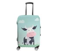 ZLFDSKGY Washable Luggage Case Cover Cow Background Printed Luggage Cover Protector Elastic Suitcase Protector Anti-Scratch Suitcase Cover for Size Luggage, Cow Background, Small