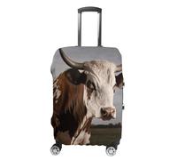 ZLFDSKGY Washable Luggage Case Cover Cow Printed Luggage Cover Protector Elastic Suitcase Protector Anti-Scratch Suitcase Cover for Size Luggage, Cow, M