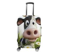 ZLFDSKGY Washable Luggage Case Cover Cute Cow Printed Luggage Cover Protector Elastic Suitcase Protector Anti-Scratch Suitcase Cover for Size Luggage, Cute Cow, Small