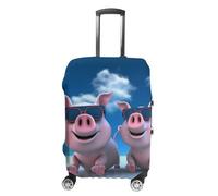 ZLFDSKGY Washable Luggage Case Cover Funny 3D Piggies Printed Luggage Cover Protector Elastic Suitcase Protector Anti-Scratch Suitcase Cover for Size Luggage, Funny 3D Piggies, XL