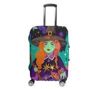 ZLFDSKGY Washable Luggage Case Cover Magic Witch Witchcraft Bohemian Printed Luggage Cover Protector Elastic Suitcase Protector Anti-Scratch Suitcase Cover for Size Luggage, Magic Witch Witchcraft