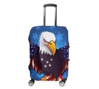 ZLFDSKGY Washable Luggage Case Cover Patriotic Eagle Printed Luggage Cover Protector Elastic Suitcase Protector Anti-Scratch Suitcase Cover for Size Luggage, Patriotic Eagle, M