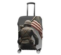 ZLFDSKGY Washable Luggage Case Cover United States Marine Printed Luggage Cover Protector Elastic Suitcase Protector Anti-Scratch Suitcase Cover for Size Luggage, United States Marine, Small