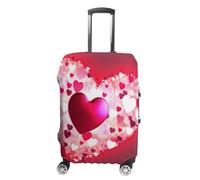ZLFDSKGY Washable Luggage Case Cover Valentine's Day Love Heart Printed Luggage Cover Protector Elastic Suitcase Protector Anti-Scratch Suitcase Cover for Size Luggage, Valentine's Day Love Heart, M