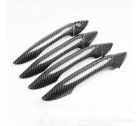 ZLFGHT Door Handle Covers Compatible with for Elantra 2012 2013 2014 2015 2016 Chrome Carbon Fiber Door Handle Cover Trim Set Stickers Car Styling Parts(Black)