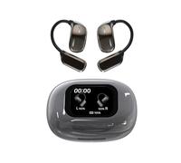 ZLGUBAY AI Translator Earbuds Real Time, OWS Open Headphones Intelligent Touch Screen, Bluetooth 5.4 Wireless with HiFi Music, Perfect for Travel Business International Communication (black)