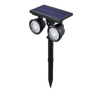 ZLGUBAY LED Solar Garden Light, Outdoor Lawn Double Head Lamp, Solar Security Lights Outdoor Motion Sensor with 3 Modes, IP65 Waterproof for Garden Yard Driveway Porch Walkway