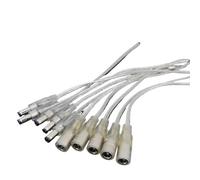 ZLGYGLEO 0.2m 1m transparent DC Male Female Power Adapter Pigtail Cable 5.5x2.1mm 5v 12V Connector 20AWG 5A Cord(DC female 0.2m,5pcs)