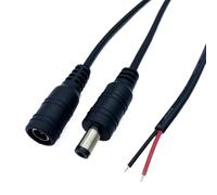 ZLGYGLEO 1/2/5Pair 15CM 22AWG 5.5 * 2.1mm DC Power Connector Cable 5.5x2.1mm DC Male Female Jack Solder Wire Adapter(2Pair)