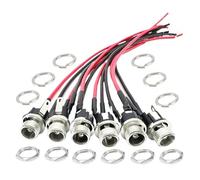 ZLGYGLEO 1/2/5Pcs 5.5x2.1/5.5x2.5mm DC025M DC Female Power Jack Cable Wire Connector 22AWG DC-025M Electronic Charging Socket Adapter(5.5x2.5mm,2PCS_20CM)