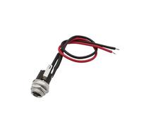 ZLGYGLEO 1/2/5Pcs DC-025M 5.5x2.1mm DC Female Power Jack Socket Connector With 20AWG Electronic Wire 10/15/20cm Charging Socket Adapter(15cm,5Pcs)