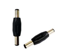 ZLGYGLEO 1/2/5Pcs DC Conversion Head Jack Connector 5.5 * 2.1MM / 5.5X2.1mm Double Male to MALE dc Power Panel Mounting Socket Adapter(5Pcs)