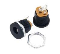 ZLGYGLEO 10/50/200PCS DC022 Socket 5.5-2.5 DC Power Jack DC-022 5.5x2.1mm Black 5.5x2.5mm 5.5 * 2.1mm DC Connector Panel Mounting(2.5x5.5mm,50 PCS)