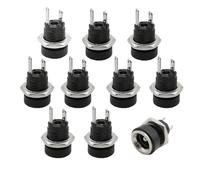 ZLGYGLEO 10Pcs 5.5 * 2.1mm 5.5 * 2.5mm 3.5 * 1.3mm DC Power Supply Socket Jack Female Panel Mounting Connector DC-022B DC022B(3.5mm x 1.3mm)
