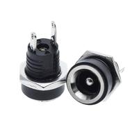 ZLGYGLEO 10PCS 5Pair DC Power Connector pin 2.1x5.5mm Female Jack + Male Jack Socket Adapter DC-022B(10PCS DC-022B)