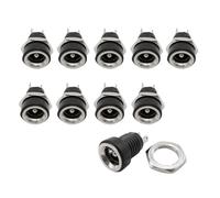 ZLGYGLEO 10Pcs DC-022B 3A 12V for DC Power Supply Jack Socket Female Panel Mount Connector 5.5x2.1mm 5.5x2.5mm 3.5x1.3mm DC022B Connector(5.5 x 2.5 mm)