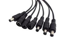 ZLGYGLEO 15/30cm 2pin wire DC Male Female jack 22awg Power supply Connector Pigtail Cable 12V 5.5x2.1mm adapter(DC male 30cm,2pcs)