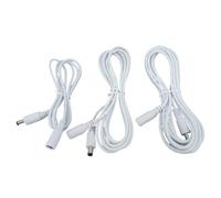 ZLGYGLEO 1m 5m white DC Power supply Female to Male connector Cable Extension Cord Adapter 12V 22awg 5.5x2.1mm Cords(3 mins)