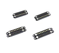 ZLGYGLEO 1pair Magnetic Connector 7/8Pin Positions Pitch2.54mm Spring Loaded Male Female Contact Strip DC Power Socket(7Pin)
