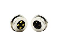 ZLGYGLEO 1Pair Spring-Loaded Magnetic Pogo Pin Connector 4 Pin Pitch 13.5 MM Through Hole Male Female 2A 5V DC Power Charge Probe(1sets)