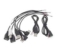 ZLGYGLEO 1pc 0.3 metres 1m 2m 5V USB Power Supply Cable 2P 4P USB 2.0 A Female Male Wire Jack Charger Charging Cord Extension Connector(4 Pin USB Female,2M)