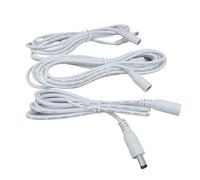ZLGYGLEO 1pc 1/1.5/3/5m white 12V DC male to female 5.5x2.1mm extend Cable jack Power Adapter 22awg 3A connector Extension Cord(3 mins)