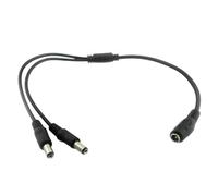ZLGYGLEO 1pc 1 Female to 2 Male Splitter 2 way connector Cable 5.5mm*2.1mm 12V DC Power jack Adapter