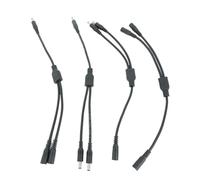 ZLGYGLEO 1pc 18awg 10A 1-36v 2 way 1 male female to 2 male female DC Power supply adapter Cable 5.5mmx2.1mm Splitter connector extension(1male to 2 female)