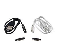 ZLGYGLEO 1pc 2.54 2/4/5Pin USB Magnetic Charging Cable Male Female Connector Power DC Magnets Connecting Wire(Black 5Pin with ear)