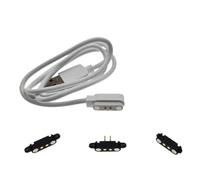 ZLGYGLEO 1pc 2.8mm 2Pin USB Pogo pin Magnetic Charging Cable Male Female Connector DC Magnets Contact Pad Spring needle charging wire(Black elbow pin)