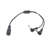 ZLGYGLEO 1pc DC Power 1 Female to 2 right Angled Male Way Splitter Adapter Connector Cable 5.5mmx2.1mm 5A 12v 24v