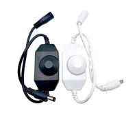 ZLGYGLEO 1pc LED Light Switch Power Cable 12V24V 6A Switch dimmer DC Connector White/Black Push Button Dimmer Switches(WHITE)