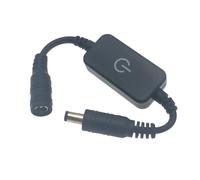 ZLGYGLEO 1pc LED touch Light Switch Power Cable DC 12V-24V 6A 5.5x2.1mm Connector White/Black Push Button Dimmer Switches(Touch Black)
