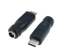 ZLGYGLEO 1pc Type-C to DC 5.5 * 2.1 Power Jack Connectors USB Type C Male to 5.5mm x 2.1mm Female Adapter Converter(B)