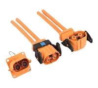 ZLGYGLEO 1pcs 125A 150A 200A DC 1500V High-voltage 8mm Dual Core High-voltage Connector Straight Male Female Straight Pin Socket(Socket,125A)