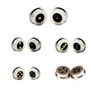 ZLGYGLEO 1pcs 2/3/4/5P Round High Current Magnet Suction Spring Pogo Pin Male Female 2A 5V 10A 12V Probe DC Power Charging Magnetic Connector(5Pin)