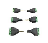 ZLGYGLEO 1pcs 2/3/4Section 3.5mm jack connector stereo DC free screw crimping audio interface terminal block mono channel adapter(1set 4Section)