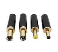 ZLGYGLEO 1Pcs 3.5 x 1.35mm/4.0 x 1.7mm/5.5 x 2.1mm/5.5 x 2.5mm Gold Plated DC Power Connector DC Male Jack Adapter(5.5mm x 2.5mm)