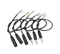 ZLGYGLEO 1Pcs 3.5mm Audio 2pin 3pin 4pin Mono Stereo Connector Cable Male Female 2 Pole 3 Pole 4 Pole Extension Wire Cord(3.5mm Female 4P)