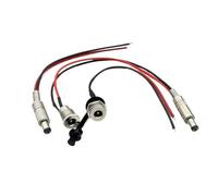 ZLGYGLEO 1pcs 5A DC099 Wired with Waterproof DC power Female 5.5 * 2.1 5.5 * 2.5mm DC Socket High Current All Metal Male Female Connector(Male,5.5-2.1mm)