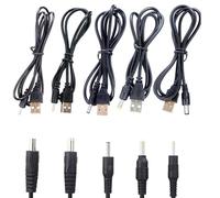 ZLGYGLEO 1Pcs 5V USB Male To DC Power Cable Connector 5.5 * 2.1/2.5mm 3.5 * 1.35/4.0 * 1.7/2.5 * 0.7mm DC Lamp Charging Wire(USB-DC 4.0x1.7mm,1M)