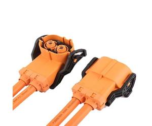 ZLGYGLEO 1pcs Batteries 125A 150A 200A DC 1500V High Voltage Connector 2P Right Angle Plugs Terminal Connector High Power Connector(Bent plug,125A)